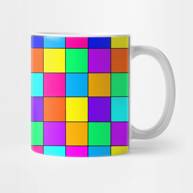 Random Colorful Squares With Black Lines by XTUnknown